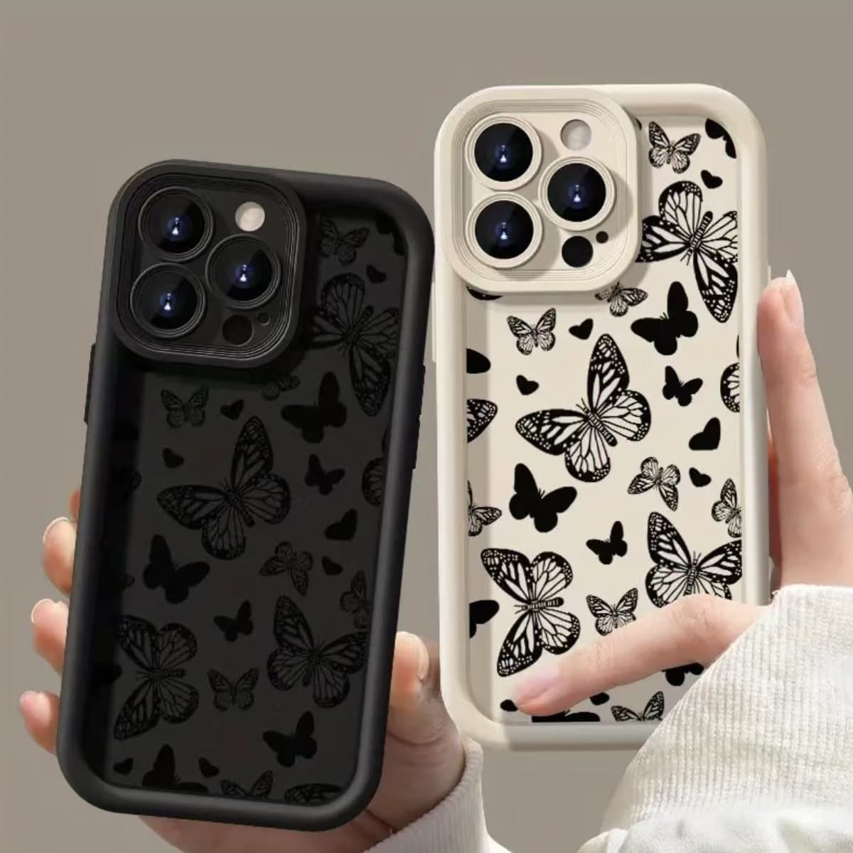 Compatible with Apple 13/14 Pro Soft 16 Plus Phone Case XS Max Butterfly iPhone 11/12 Mini Full Coverage 15