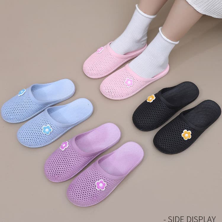 Wholesale Women's Casual Closed Toe Slippers, Round Toe Breathable Waterproof Non-Slip Beach Fashion Half Slippers, Foreign Trade Manufacturer