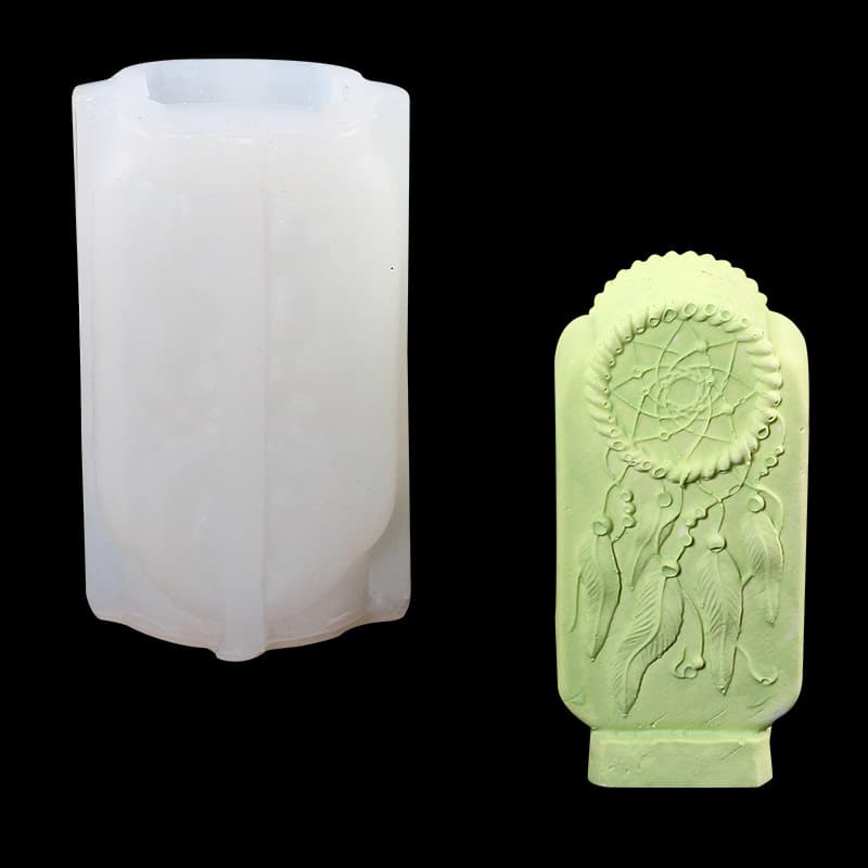 DIY Tombstone Statue Aromatherapy Candle Mold Dreamcatcher Rectangular Plaster Resin Ornament Decoration Silicone Mold