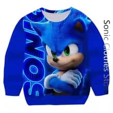 Sonic Sweatshirt Boys Clothing Teen Long Sleeve Pullover Moletom Girls Sudaderas Children