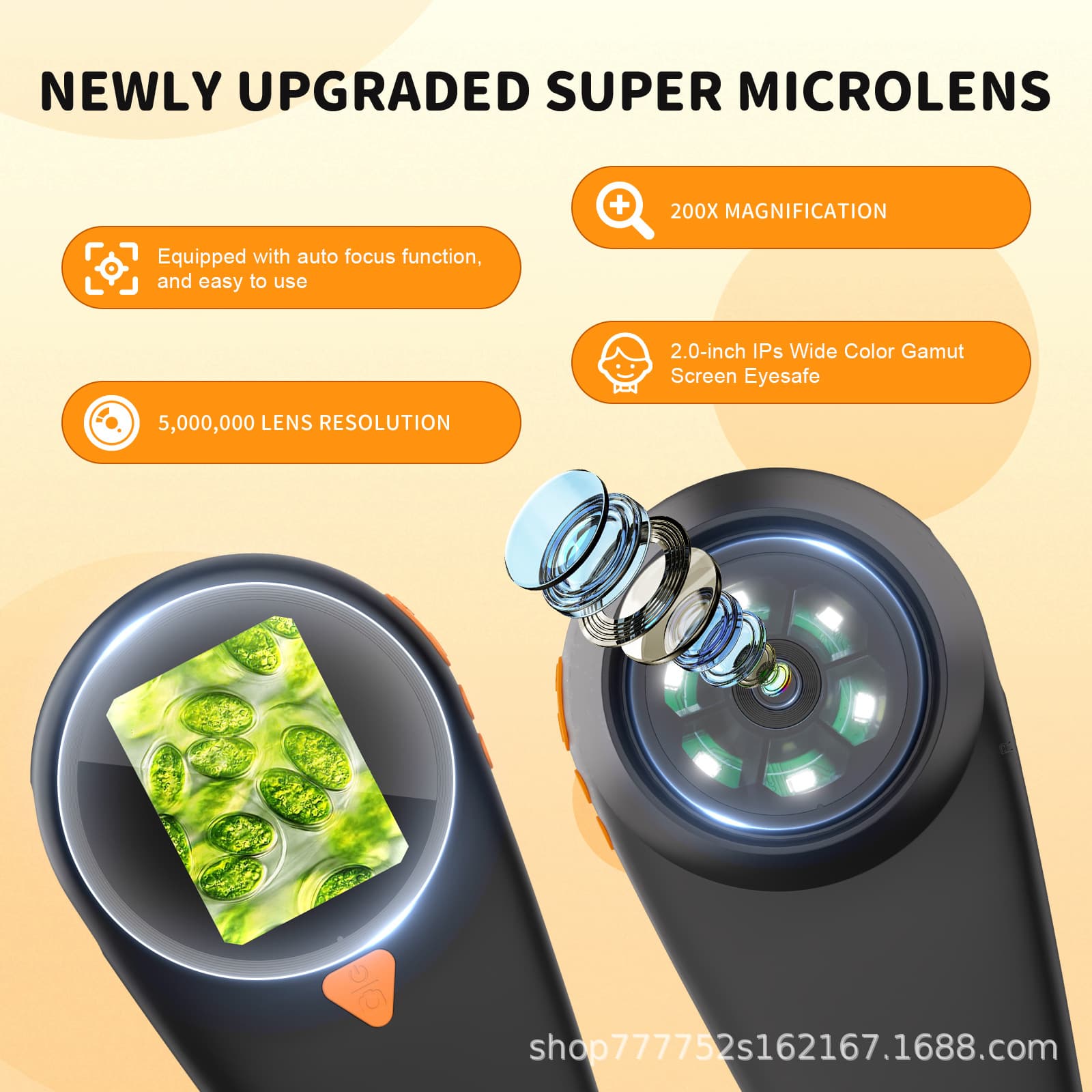 Handheld Mini Student Science Experiment Handheld Microscope Portable Optical Microscope Magnifier Toy for Kids