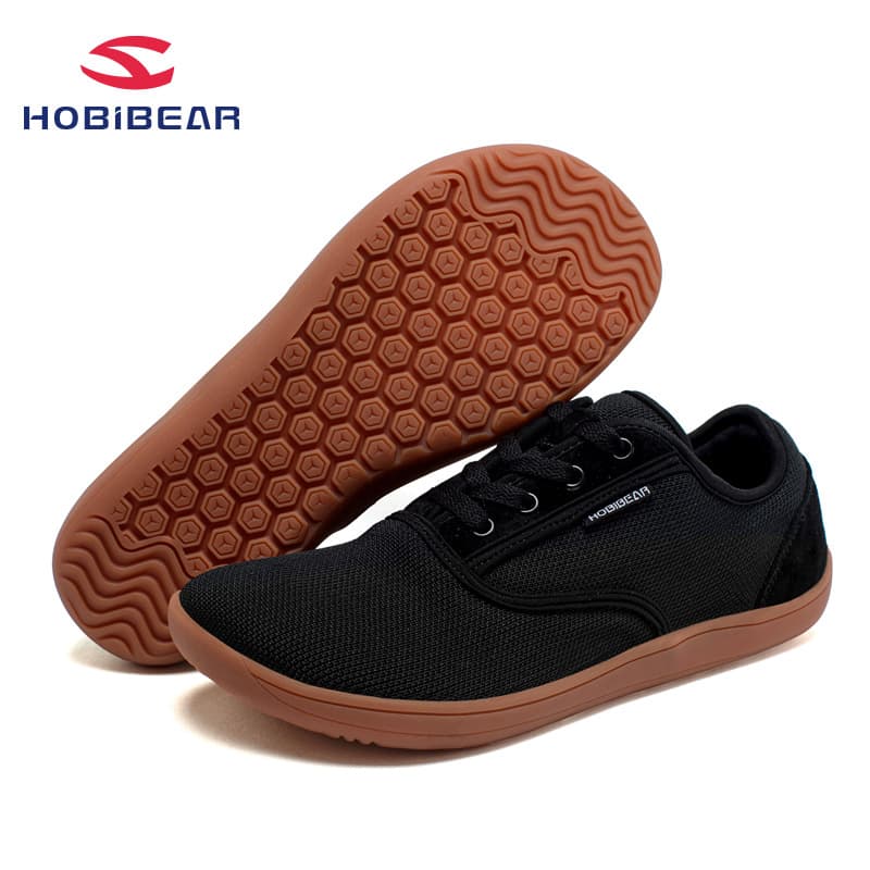 HOBIBEAR Men's Autumn Sneakers Suede Leather Versatile Wide Toe Walking Shoes Factory Direct