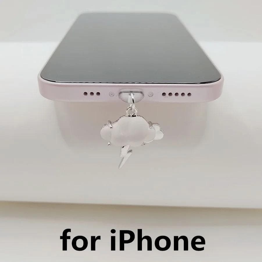 Phone Dust Plug Weatherproof Dust Plug Charm Phone Stopper Pendant Charging Port Plug Type C
