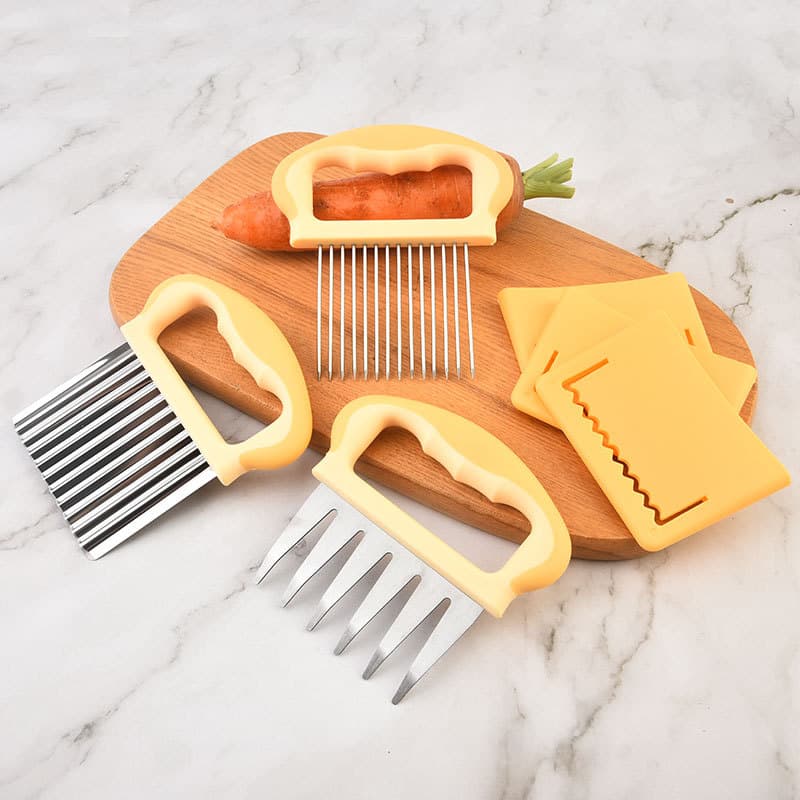 Wave knife potato cutting tool Wolf tooth French fries vegetable cutter multifunctional kitchen cutting tool with storage