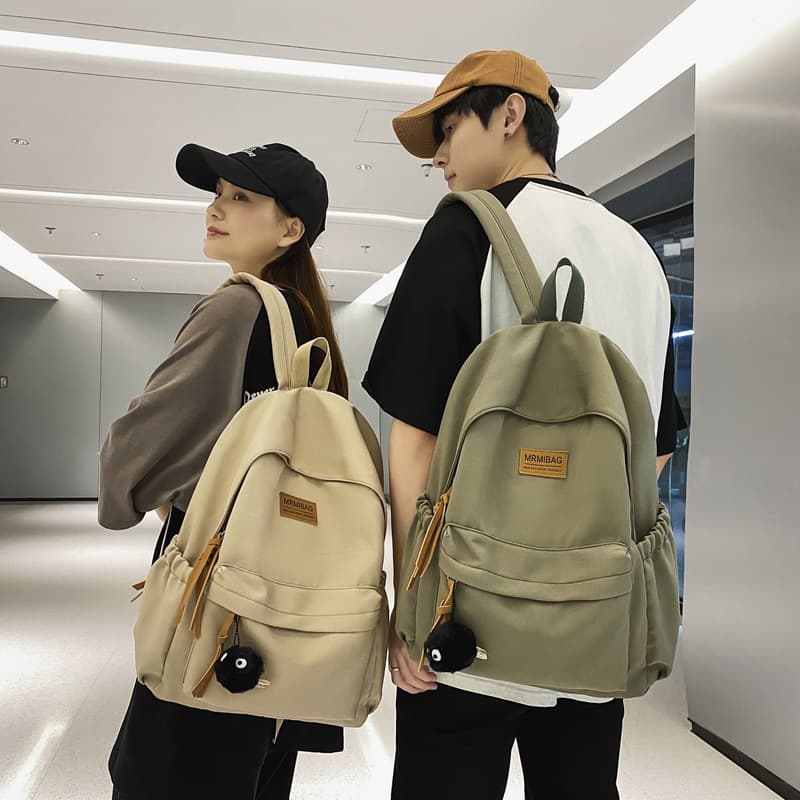 Retro backpack for girls, junior high school, high school student bag, commuter computer bag, lightweight large-capacity travel backpack