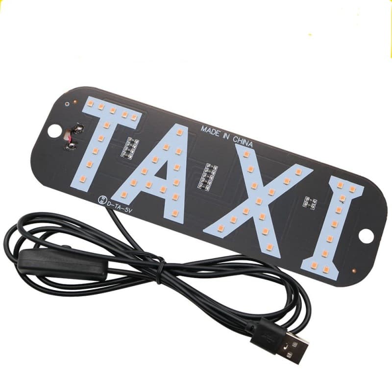 Car TAXI LED Indicator Light, Taxi Roof Top Light, License Plate Light, Vacant Light, 5-12V with Switch
