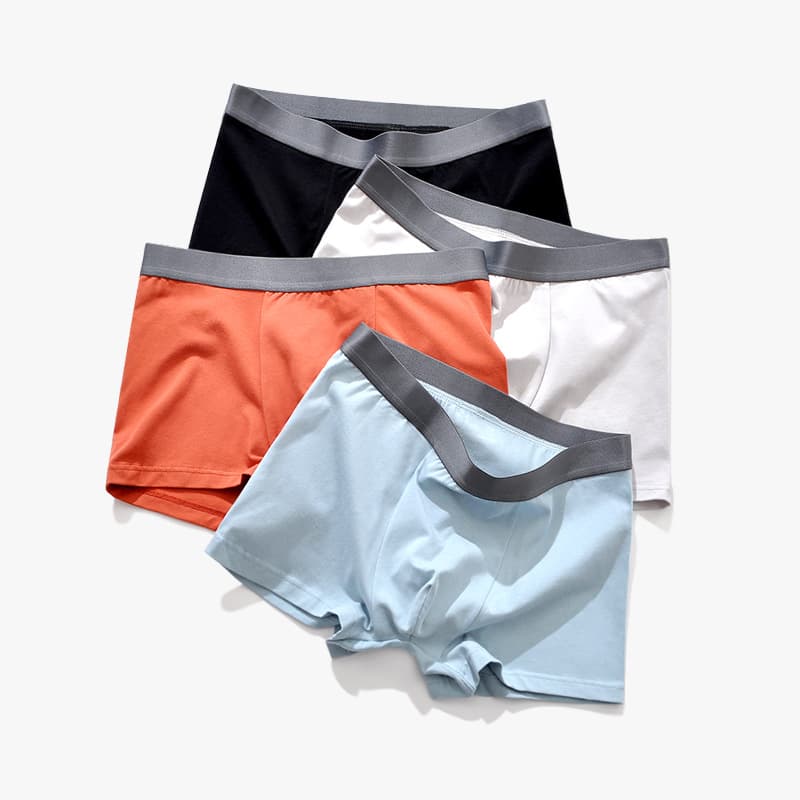 Xinjiang Combed Cotton Men's Boxer Briefs, Pure Cotton Mid-Rise Seamless Shorts, Zhongshan Factory Wholesale Drop Shipping