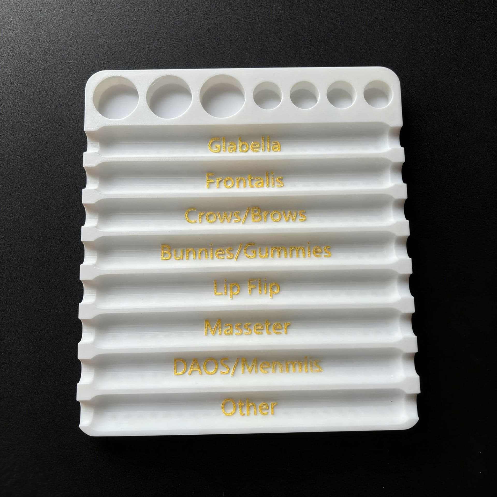 Cross-border new product Syringe tray Glabella&Frontalis classification tray for placing syringes