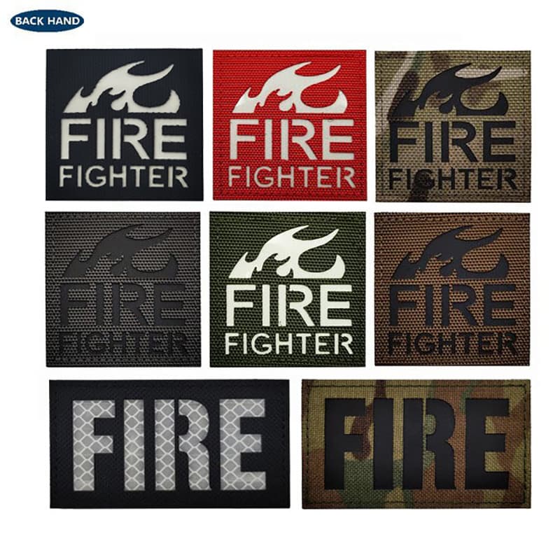 Spot Mini Reflective Velcro Stamp Glowing Firefighter Firefighter Rescue Team Mark in the Dark