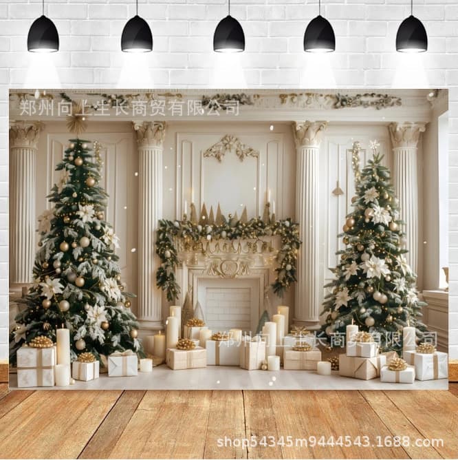2024 New Christmas Photo Booth Party Background Cloth