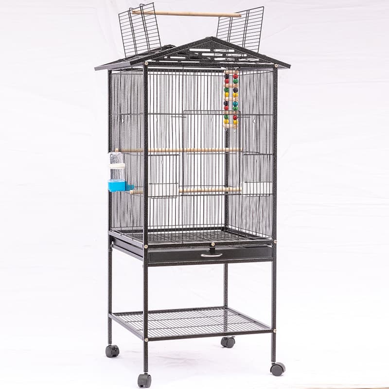 Cross-border factory direct supply home metal bird cage wholesale, decorative bird villa parrot cage wire pet cage wholesale