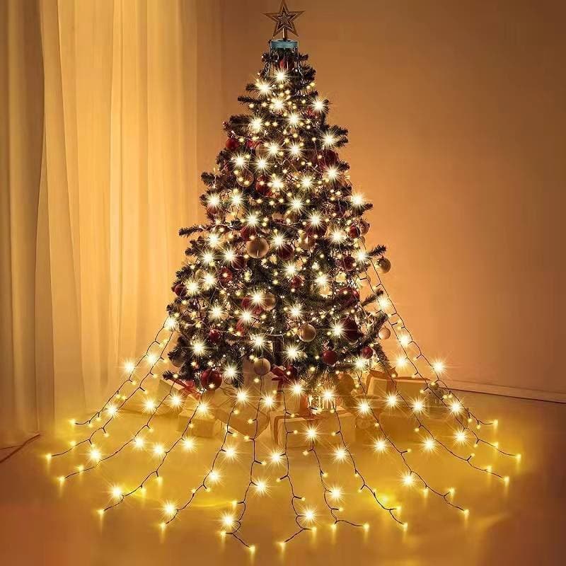 New Product with Ring Christmas Tree Lights Decorative Tree Top Lights String Courtyard Garden Outdoor Waterfall LED Lights