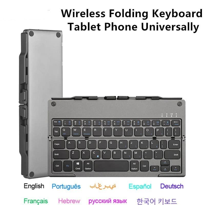 Harmonica-Style Bluetooth Foldable Keyboard for Tablet, Phone, Laptop - Wireless Bluetooth Mini Portable Keyboard
