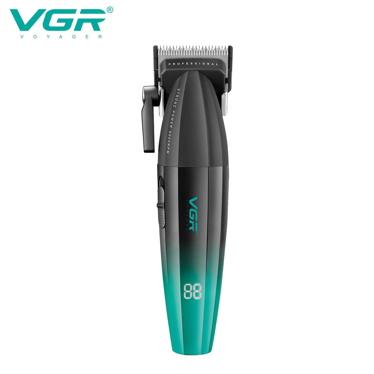 VGR003 Cross-border Electric Hair Clipper, Professional Bald Head Engraving Digital Display, High-Speed Hair Trimmer for Barbershops