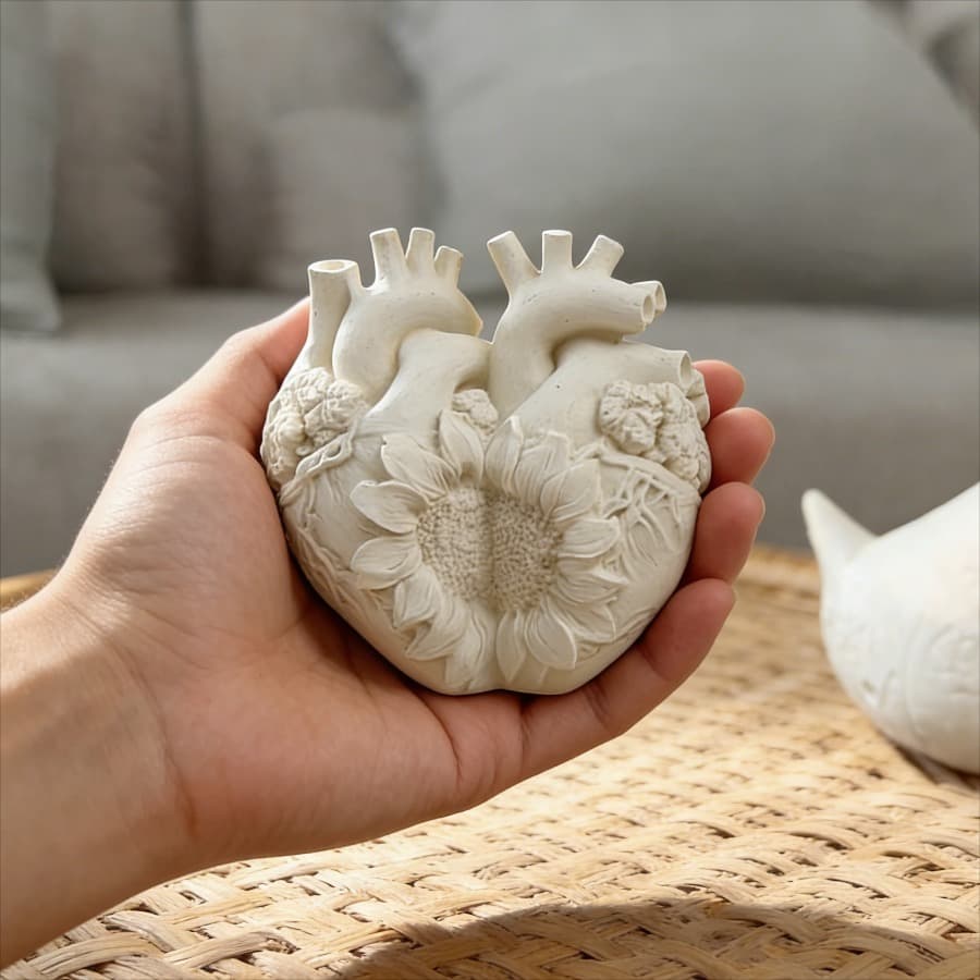 Resin silicone mold Sunflower heart cup mold DIY scented candle plaster ornament epoxy resin