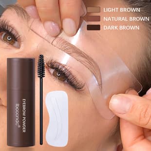 Cross-border ibcccndc stamp eyebrow powder brow shaping stick set, brow stamp tool with brow card and brush wholesale