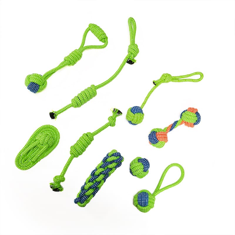 Cotton Rope Dog Toy Set Indoor Interactive Pet Chewing Toy