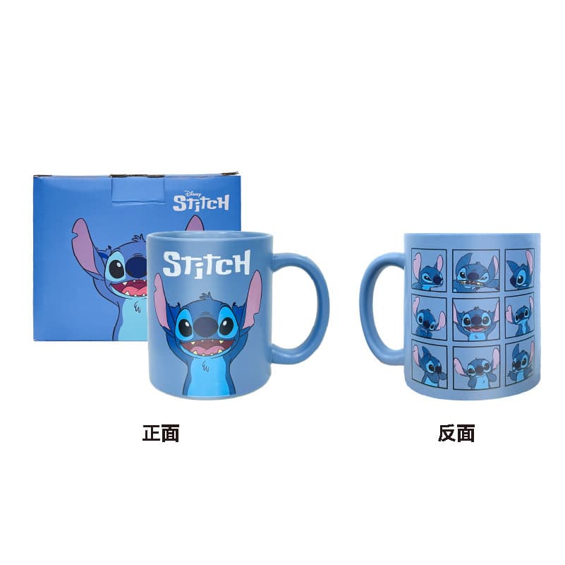 Stitch Ceramic Dinnerware Set Cartoon Handle Bowl Ceramic Salad Bowl Cute Rice Bowl Personalized Bowl and Chopsticks Gift Box Set