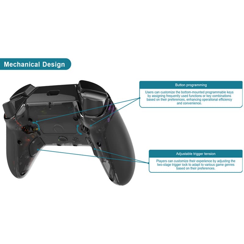 Mecool GM1 Game Controller Wireless Bluetooth Colorful Handle PS3 PS4 Vibration Feedback Gamepad Wholesale
