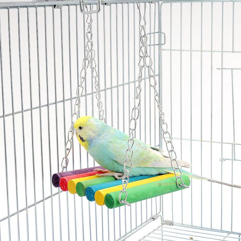 Parrot Toy Swing, Suspension Bridge, Rings, Ladder, Hammock for Cockatiels, Lovebirds, Budgie Toys and Supplies