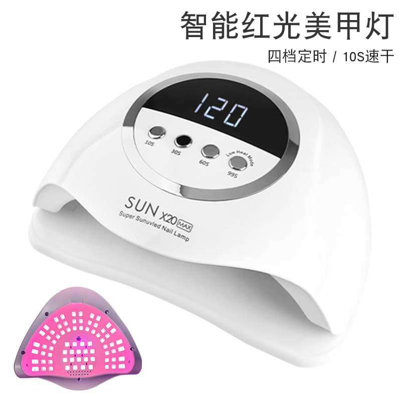 New Red Light Nail Lamp High-Power UV Gel Nail Dryer Fast Curing Nail Lamp Non-Blackening Nail Curing Light