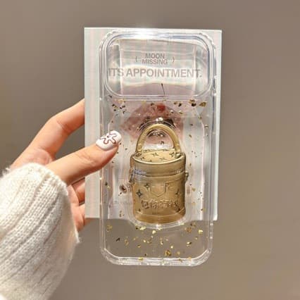 Epoxy Gold Foil Money Charm iPhone 14/13 Compatible Apple 17/16/15 PRO MAX Phone Case Shockproof