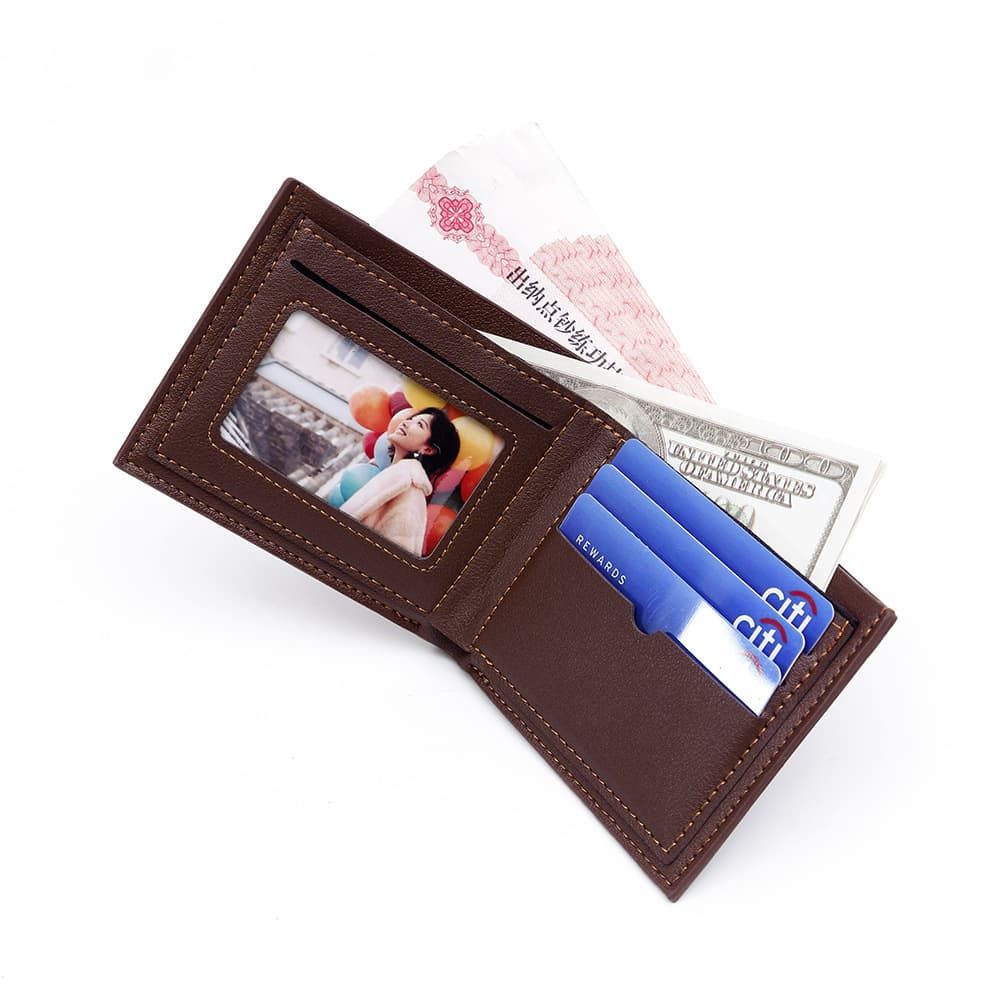 New Short Wallet for Men and Women, Minimalist Embossed Horizontal Design, Large Capacity with Multiple Card Slots