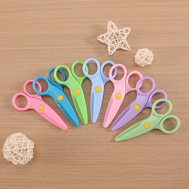 Children's Safety Small Scissors Handmade Creative Elementary Student Scissors Non-Injury Round-Tip Kindergarten Small Handmade