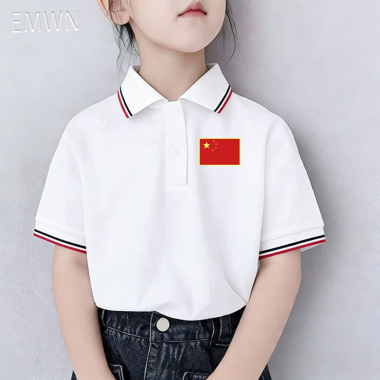 Boys POLO shirt short-sleeved summer school children's T-shirt school uniform primary school students lapel performance clothes