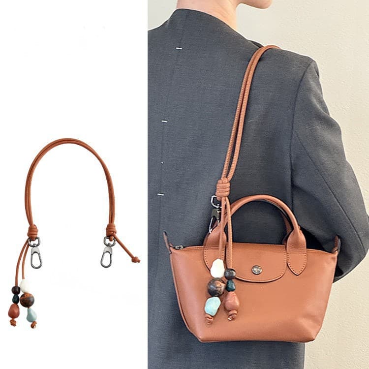 Factory Direct Compatible Longchamp Dumpling Bag Beaded Shoulder Strap Longchamp Xtra Cowhide Mini Bag Accessories
