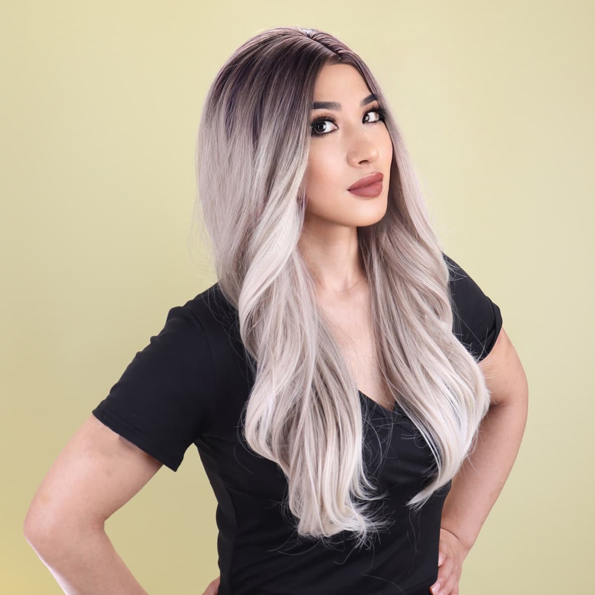 European and American Women's Dyed Wig, Foreign Trade Cosplay Wig, Gradient Color Wig Cap, eBay AliExpress Wholesale