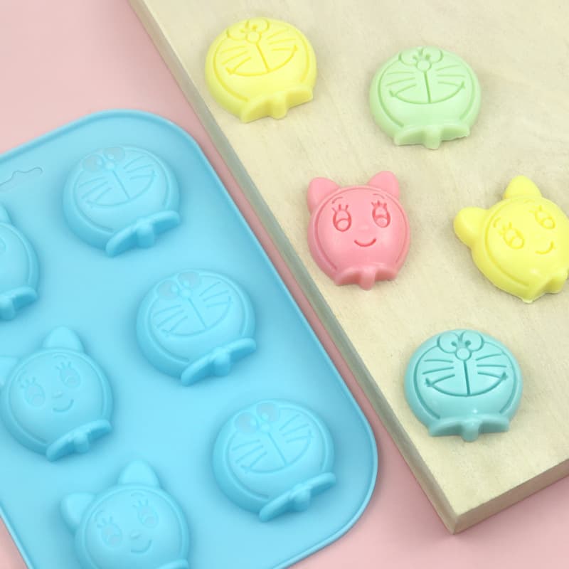 Xunwei In Stock 6-Cavity Cartoon Cat Pocket Magic Cat Silicone Soap Mold Cold Process Soap Mold DIY Baking