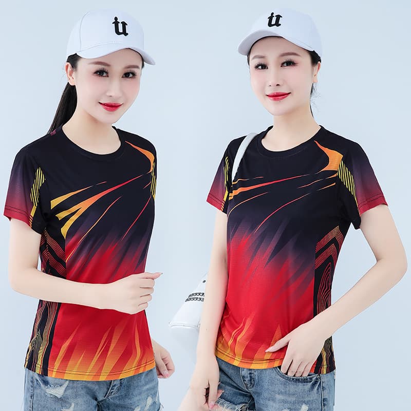 Cross-border Quick-Dry Physical Training T-Shirt for Women, Summer Short Sleeve, Casual, Moisture-Wicking, Breathable Sportswear