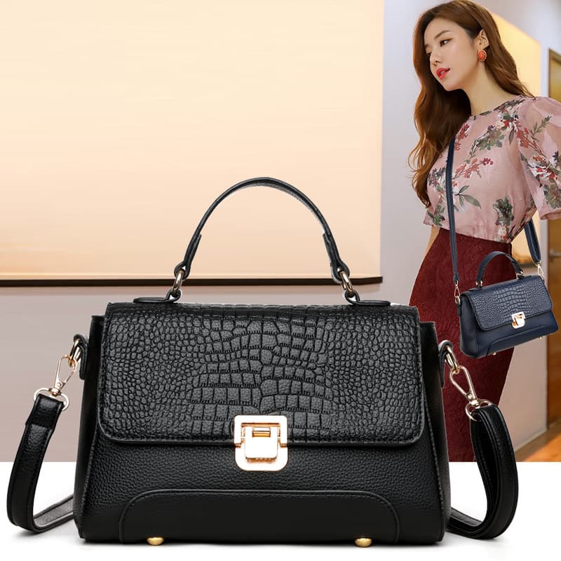 Bags for women 2024 new spring and summer PU leather women's bag portable versatile shoulder crossbody bag embossed design portable