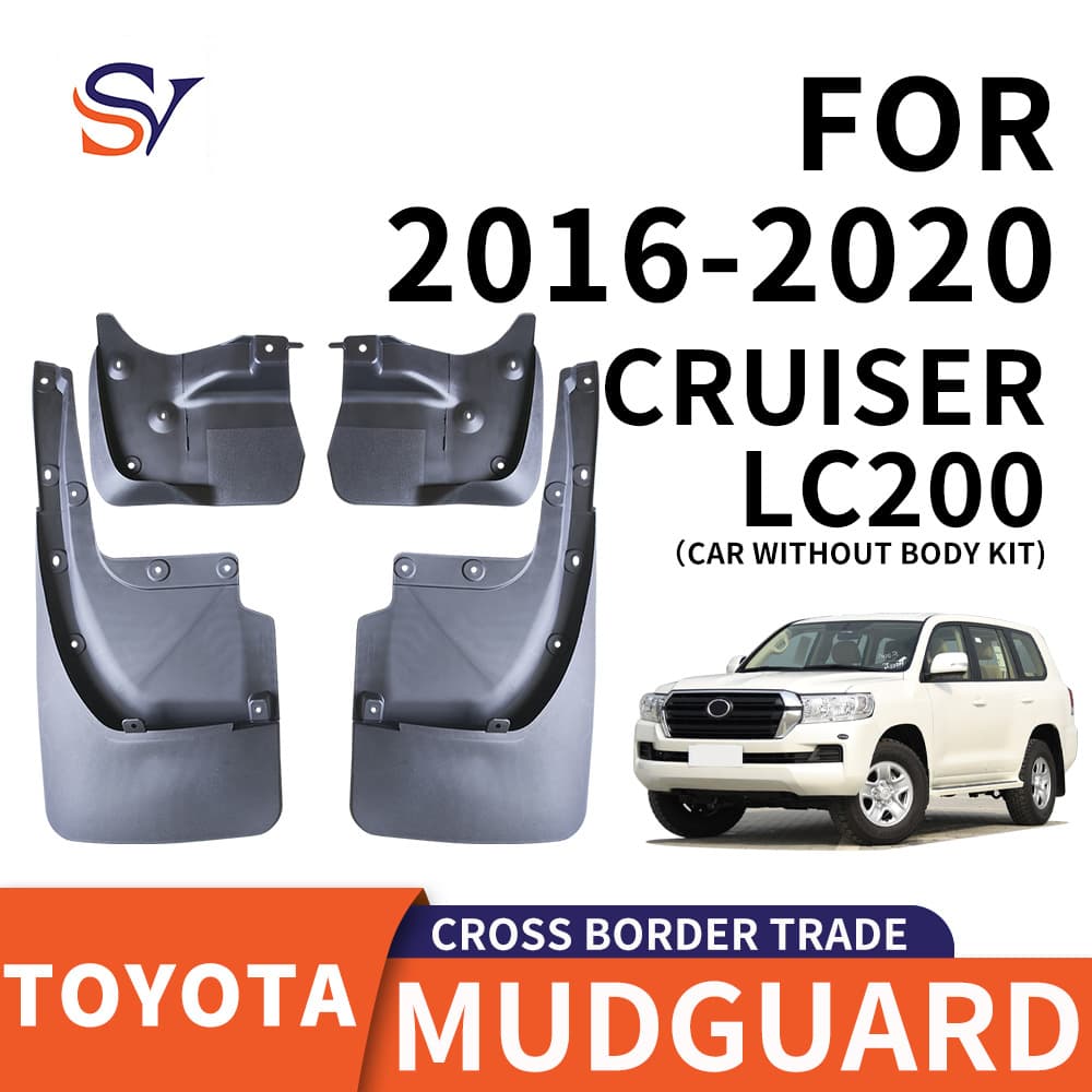 Compatible with 2010-2020 Toyota Land Cruiser Series LC/FJ200 Car Tire PP Soft Rubber Mud Flaps