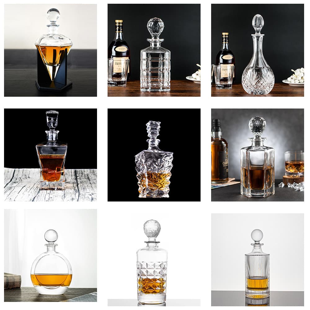 European crystal glass whiskey bottle, foreign wine bottle, decanter, creative red wine jug, wine bottle, wine set, decorative wine set