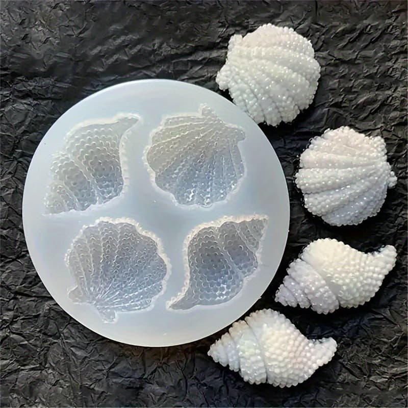 Shell and Conch Ocean Chocolate Mold Mirror Epoxy Resin Silicone Mold Clay Mold Baking Fondant Cake Mold