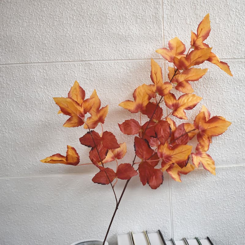 Orange artificial flower material, orange autumn color outdoor wedding home wedding hall fake flower silk flower wholesale bright orange