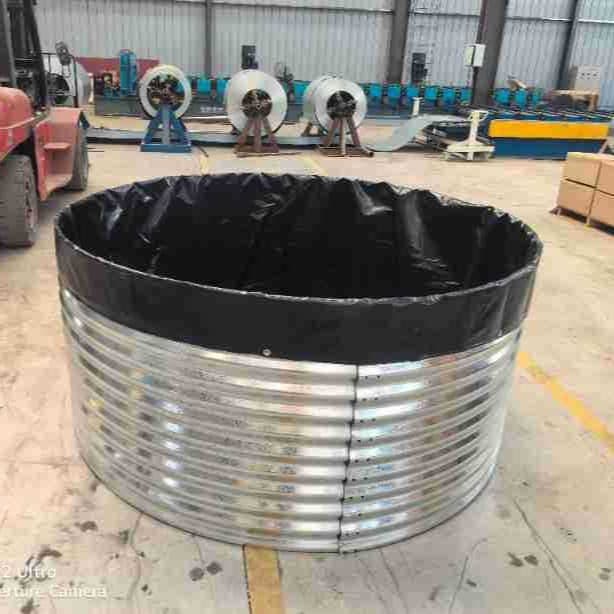 Galvanized Sheet Fish Pond, Large High-Density Outdoor Round Water Storage Tank, Aquaculture Pond for Shrimp and Loach, Canvas Fish Pond