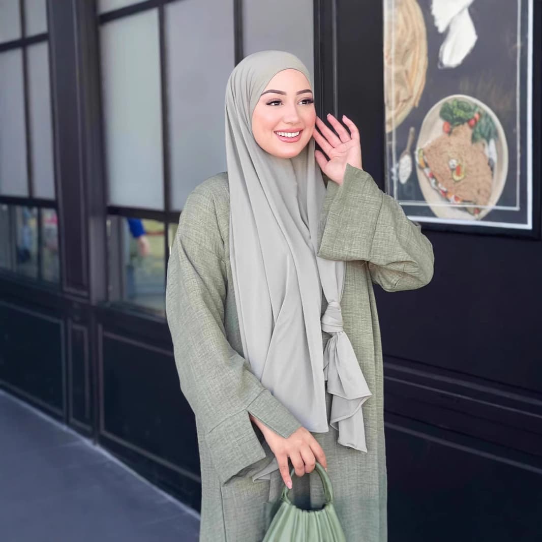 2026 New Turkish Solid Color Casual Loose Elegant Dress Robe