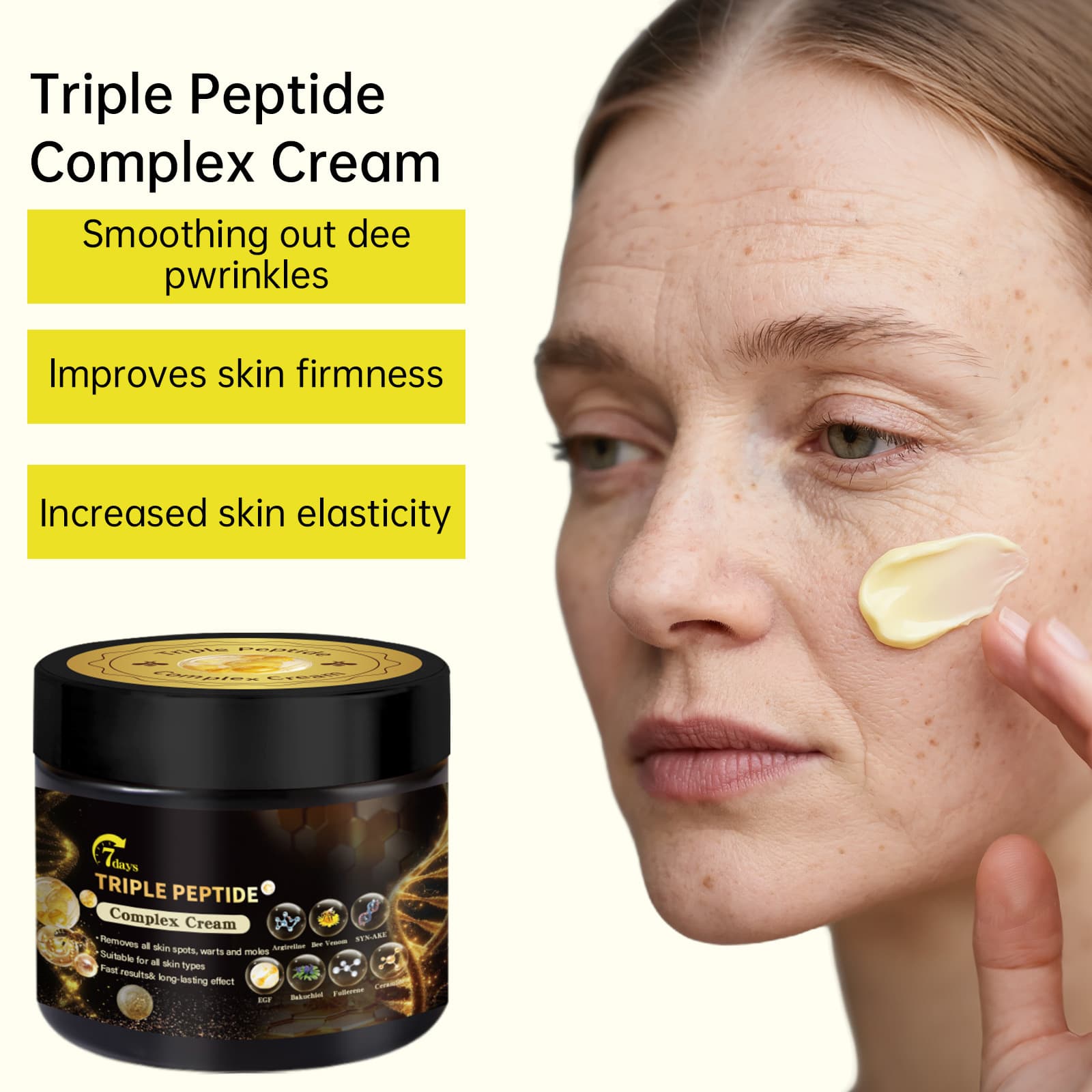 Cross-Border Unlabeled New Skin Care Polypeptide Cream Moisturizing and Soothing Skin Daily Care Support Herbal Cream