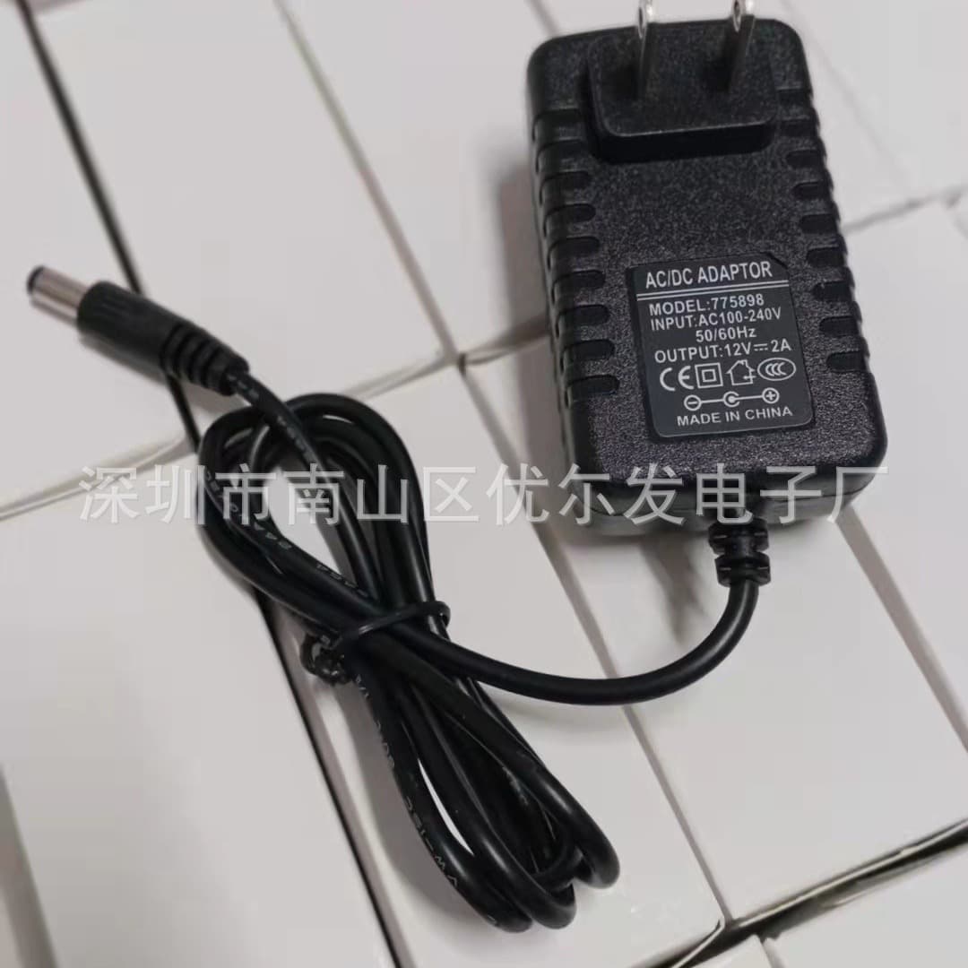 12V2A EU/US/CN/UK Standards LED Power 24W Charger 5.5*2.5/2.1mm Power Adapter