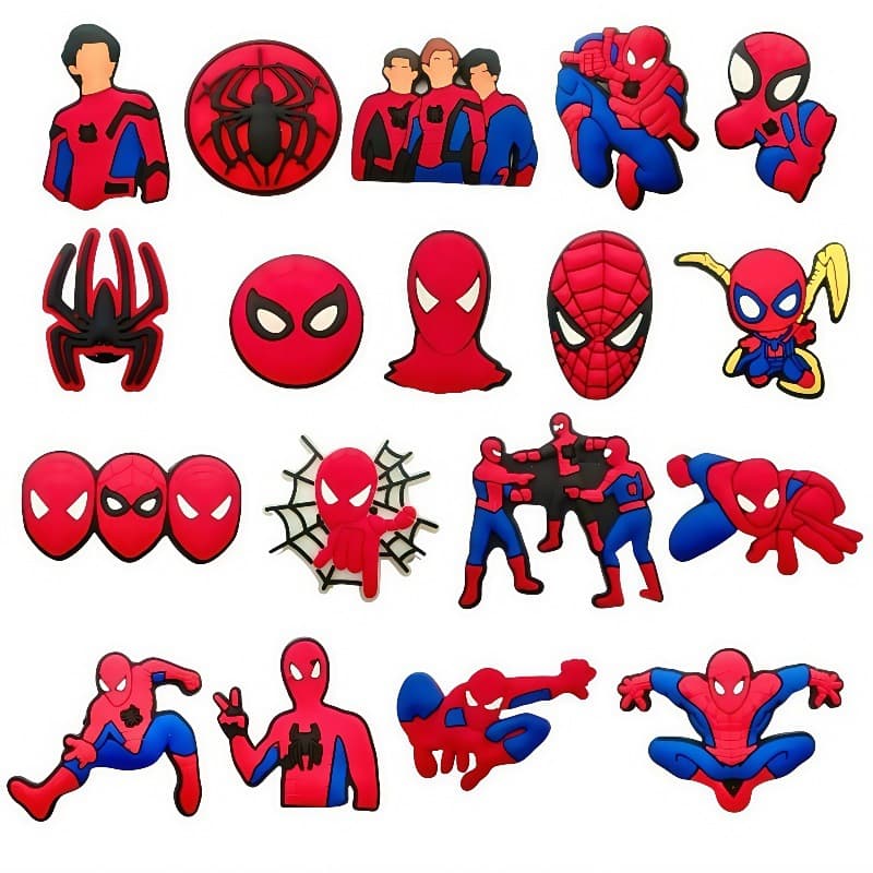 Spider-Man Shoe Charms Cartoon Creative Accessory Patches for Crocs Shoe Decorations DIY Accessories