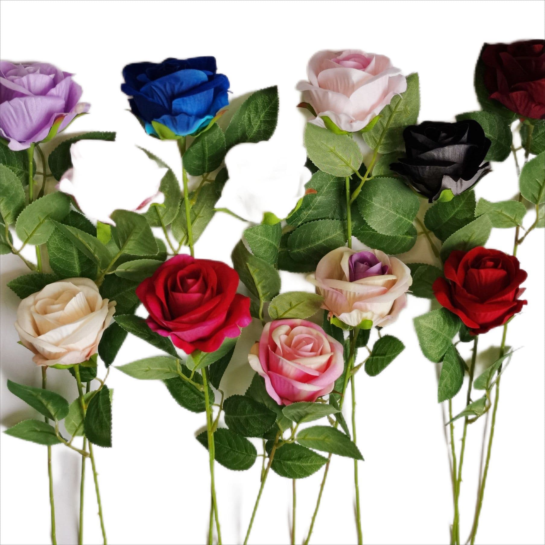 Simulated Rose Single Stem Valentine's Day Home Wedding Artificial Velvet Touch Rose