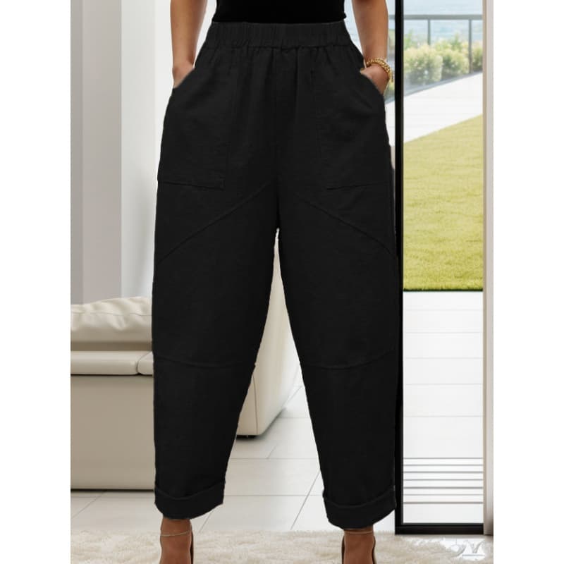 2026 Autumn and Winter New Women's Clothing Amazon European and American Cross-Border Harem Pants Fashionable Solid Color Pocket Casual Pants for Women