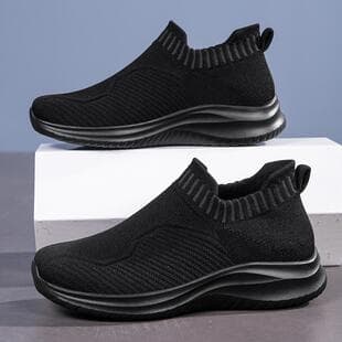 Sports Shoes Women Summer Walking Casual Shoes Breathable Fly Knit Running Shoes Cross-Border Supply Big Size New Style