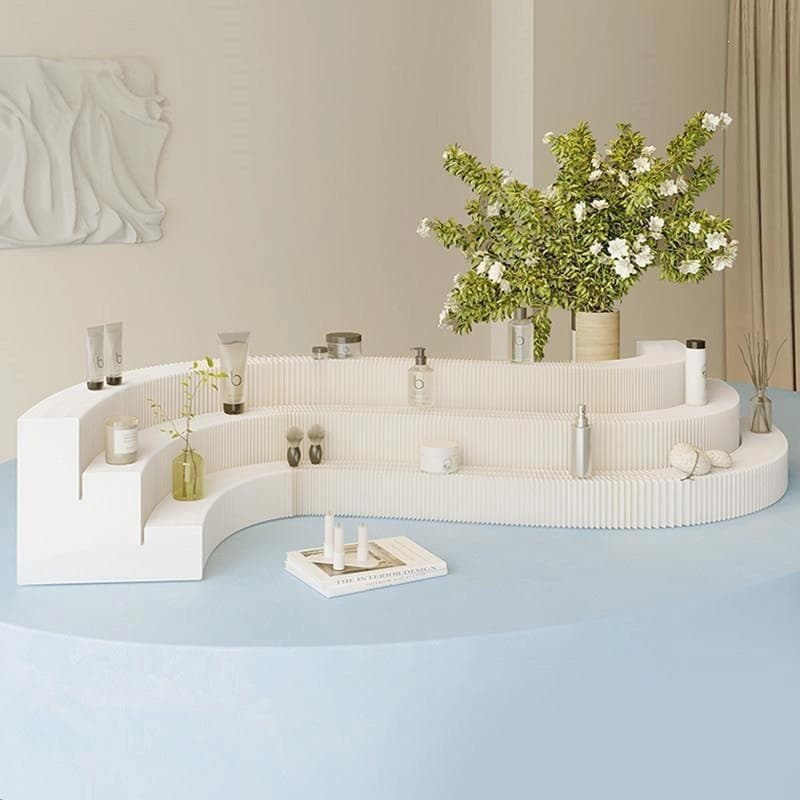 Floating steps micro exhibition stand Supermarket stand Exhibition sample display rack Museum display product display cabinet shelf