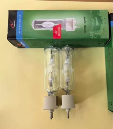 Yaming MHG12 quartz metal halide lamp 6K color temperature, this lamp uses high-quality quartz glass with UV protection design