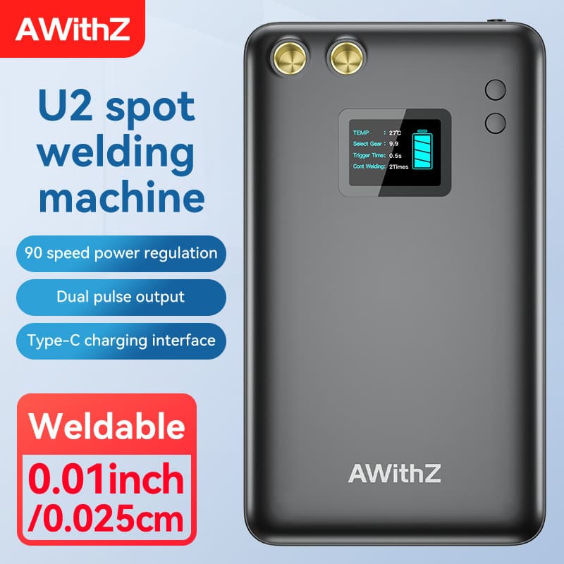 AWithZU2 portable small lithium battery household spot welding machine stainless steel electric welding 18650DIY nickel sheet butt welding machine