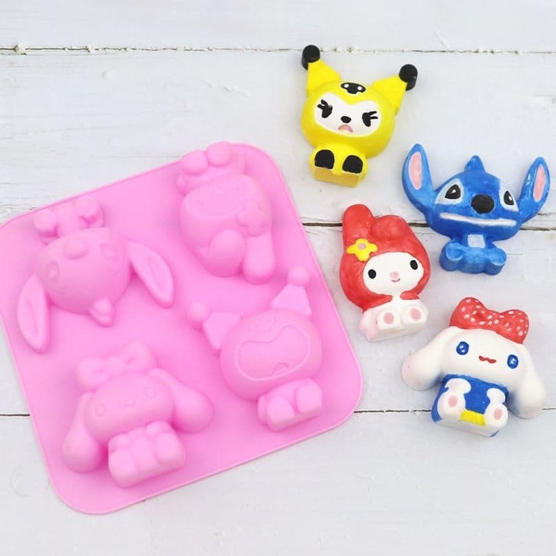 DIY Cartoon Plaster Mold Doll Kuromi Handmade Cinnamon Dog Epoxy Mold